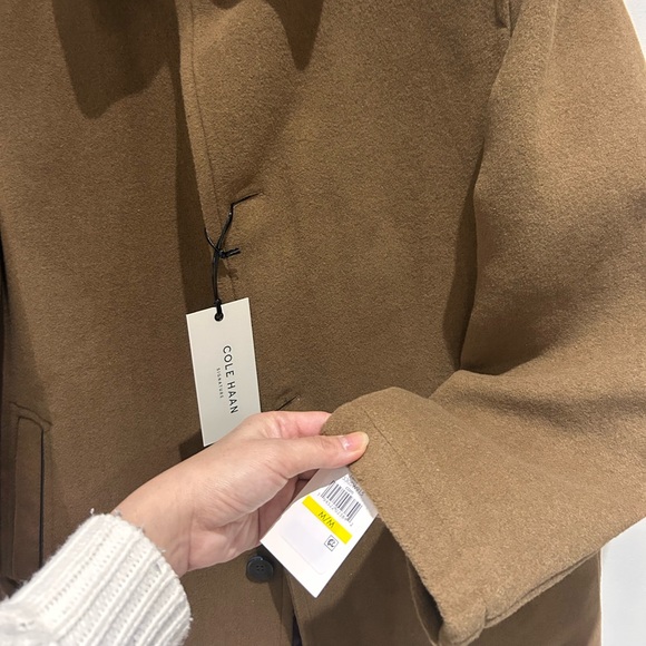 Brand New with Tags Cole Haan Men's Car Coat Wool Blended Caramel Color Size M - Picture 7 of 16
